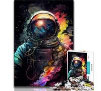 Jigsaw Puzzle 1000 Pieces for Teenagers Neon Astronaut Jigsaw,Educational Stress Relief Toy Gifts for Friends And Family (size 75x50cm)