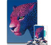 Jigsaw Puzzle 1000 Pieces for Teenagers Pink Leopard Teenager Puzzles,Educational Toy Funny Family Games Unique Home Decor 38x26cm