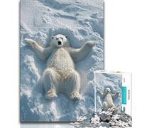 Jigsaw Puzzle 1000 Pieces for Teenagers Polar Bears Puzzles for Adults,is Ideal As Gifts for The Whole Family Suitable for And 14 (size 75x50cm)