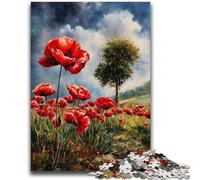 Jigsaw Puzzle 1000 Pieces for Teenagers Poppy Teenager Jigsaw,Interesting Stress Reduction Parent-child Interaction (38x26cm)
