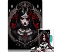 Jigsaw Puzzle 1000 Pieces for Teenagers Princess of Darkness Teenager Puzzles,Educational Toy Funny Family Games Unique Home Decor 38x26cm
