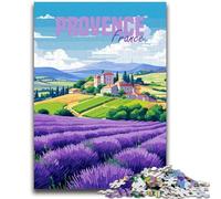 Jigsaw Puzzle 1000 Pieces for Teenagers Provence France Lavender Teenager Puzzles,Educational Toy Funny Family Games Unique Home Decor (50x75cm)