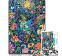 Jigsaw Puzzle 1000 Pieces for Teenagers Psychedelic Animal Hummingbird 1000 Pieces for Adults,Birthday Present, Gifts, Wall Art for Ages 14+ (size 38x26cm)