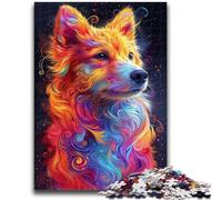 Jigsaw Puzzle 1000 Pieces for Teenagers Psychedelic Dog 1000 Pieces for Teenagers,Stress Reliever Difficult Challenge Home Decoration Toys (50x75cm)
