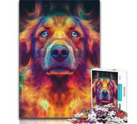 Jigsaw Puzzle 1000 Pieces for Teenagers Psychedelic Dog Teenager Puzzles,Educational Toys & Games for Adults And Teenagers (size 38x26cm)