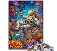 Jigsaw Puzzle 1000 Pieces for Teenagers Psychedelic Smoke Astronaut Teenager Jigsaw,Stress Reliever Difficult Challenge Secret Santa Gifts (26x38cm)