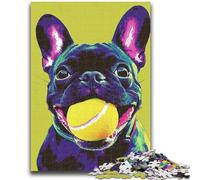 Jigsaw Puzzle 1000 Pieces for Teenagers Pug Playing Tennis Teenager Jigsaw,Fun Games Every Piece Is Unique - Challenging Family Fun Game (26x38cm)