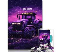 Jigsaw Puzzle 1000 Pieces for Teenagers Purple Farm Tractor Teenager Puzzles,Educational Toy Funny Family Games Unique Home Decor 38x26cm