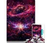 Jigsaw Puzzle 1000 Pieces for Teenagers Red Super Nova Adult Jigsaw,Stress Reliever Difficult Challenge Secret Santa Gifts (size 38x26cm)