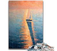 Jigsaw Puzzle 1000 Pieces for Teenagers Sailboat Oil Painting Teenager Jigsaw,for Educational Game Challenge Toy Unique Home Decor And Gifts (38x26cm)
