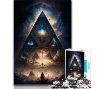 Jigsaw Puzzle 1000 Pieces for Teenagers Secrets of Pyramid Jigsaw,Quiz Game Wall Decoration Unique Birthday And Xmas Gifts (size 38x26cm)