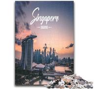 Jigsaw Puzzle 1000 Pieces for Teenagers Singapore Teenager Puzzles,with Matching Poster And Trivia Sheet for Ages 14+ (26x38cm)