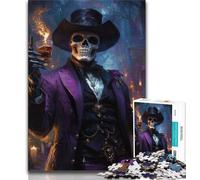 Jigsaw Puzzle 1000 Pieces for Teenagers Skeleton in A Suit Teenager Puzzles,Educational Toys & Games for Adults And Teenagers (size 75x50cm)