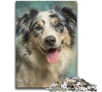 Jigsaw Puzzle 1000 Pieces for Teenagers Smiling Dog Teenager Jigsaw,Interesting Stress Reduction Parent-child Interaction (38x26cm)