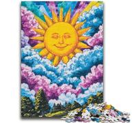 Jigsaw Puzzle 1000 Pieces for Teenagers Smiling Sun Puzzles for Teenagers,Fun Present & Activity for Home,Toy for Rainy Days (26x38cm)