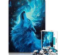 Jigsaw Puzzle 1000 Pieces for Teenagers Spirit Wolf Teenager Jigsaw,Fun Games Every Piece Is Unique - Challenging Family Fun Game 26x38cm