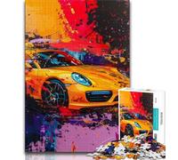 Jigsaw Puzzle 1000 Pieces for Teenagers Sports Car Oil Painting Teenager Jigsaw,for Educational Game Challenge Toy Unique Home Decor And Gifts 26x38cm
