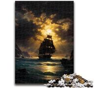 Jigsaw Puzzle 1000 Pieces for Teenagers Sunset Landscape Teenager Jigsaw,Interesting Stress Reduction Parent-child Interaction (75x50cm)