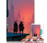 Jigsaw Puzzle 1000 Pieces for Teenagers Sunset Ninja 1000 Piece Puzzle,Interesting Stress Reduction Parent-child Interaction 38x26cm