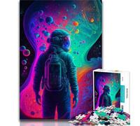 Jigsaw Puzzle 1000 Pieces for Teenagers Surreal Astronaut 1000 Piece Puzzle,Interesting Stress Reduction Parent-child Interaction 38x26cm