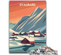 Jigsaw Puzzle 1000 Pieces for Teenagers Svalbard Arctic Serenity Teenager Puzzles,with Matching Poster And Trivia Sheet for Ages 14+ (50x75cm)