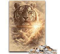 Jigsaw Puzzle 1000 Pieces for Teenagers The Celestial Tiger Jigsaw,Staycation Kill Time with Matching Poster And Trivia Sheet (50x75cm)
