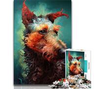 Jigsaw Puzzle 1000 Pieces for Teenagers The Confident Terrier 1000 Piece Puzzle,Interesting Stress Reduction Parent-child Interaction 75x50cm