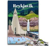 Jigsaw Puzzle 1000 Pieces for Teenagers Travel to Iceland Puzzles for Teenagers,Family Game Stress Reliever Difficult Challenge Suitable for Couples (50x75cm)