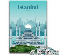 Jigsaw Puzzle 1000 Pieces for Teenagers Travel to Istanbul Teenager Puzzles,Educational Toy Funny Family Games Unique Home Decor (26x38cm)