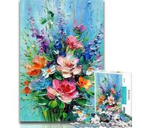 Jigsaw Puzzle 1000 Pieces for Teenagers Tulip Oil Painting 1000 Pieces for Teenagers,Stress Reliever Difficult Challenge Home Decoration Toys 26x38cm