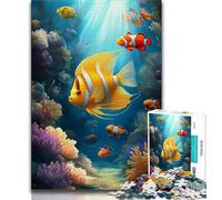 Jigsaw Puzzle 1000 Pieces for Teenagers Undersea Fish 1000 Pieces for Adults,Vibrant And Unique Design Relaxing & Challenging Puzzle Experience (size 38x26cm)