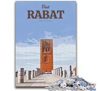 Jigsaw Puzzle 1000 Pieces for Teenagers Visit Rabat Teenager Puzzles,with Matching Poster And Trivia Sheet for Ages 14+ (26x38cm)