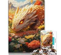 Jigsaw Puzzle 1000 Pieces for Teenagers White Baby Dragon Teenager Puzzles,Educational Toys & Games for Adults And Teenagers (size 38x26cm)