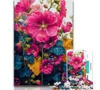 Jigsaw Puzzle 1000 Pieces for Teenagers Wildflower Painting Teenager Puzzles,with Matching Poster And Trivia Sheet for Ages 14+ 38x26cm