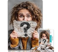 Jigsaw Puzzle 1000 Pieces for Teenagers Woman Asking Questions 1000 Pieces for Adults,Stress Reliever Difficult Challenge Secret Santa Gifts (size 38x26cm)