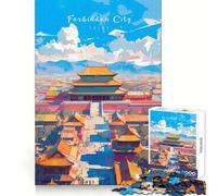 Jigsaw Puzzle 1000 Pieces Forbidden City A Glimpse Tight Fit Play Creative Brain Game Chill Play Time Xmas Scene Art (38x26cm)