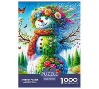 Jigsaw Puzzle 1000 Pieces Forest Snowman Jigsaw 70x50cm/1000pcs Gift For Kids Challenging Creative Family Game DIY Cardboard