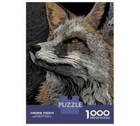 Jigsaw Puzzle 1000 Pieces Fox Portrait Illustration Puzzles for Adults Toy Wall Decor Hand Speed Race Deal As Gifts for The Whole Family 70x50cm/1000pcs