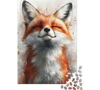 Jigsaw Puzzle 1000 Pieces Fox Watercolor Art Jigsaw 52x38cm/1000pcs Gift For Kids Stress Reliever Family Game DIY Cardboard