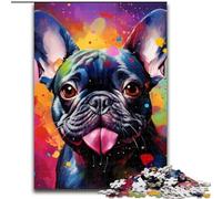 Jigsaw Puzzle 1000 Pieces French Bulldog Nebula Jigsaws 1000 Pieces for Adults Family Interactive Game, Brain Challenge Gift (Size 26x38cm)
