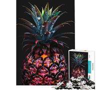 Jigsaw Puzzle 1000 Pieces Fresh Pineapple Tropics Help The Brain Exercise Home Decoration Anti-Stress Toys Suitable for Ages 14 And Up (38x26cm)