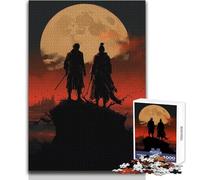 Jigsaw Puzzle 1000 Pieces Full Moon Samurai Saga Toys Educational Games Analysis And Logic Secret Santa Gifts Size 38x26cm