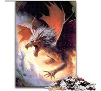 Jigsaw Puzzle 1000 Pieces Fury Dragon V Jigsaw Puzzles Made of cardboard,Challenging Brain Teaser for Teenagers, Family Fun Interactive Game 1000pcs(26x38cm)