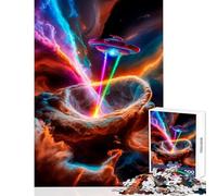 Jigsaw Puzzle 1000 Pieces Galactic Abduction Adult Jigsaw Puzzles Difficult Challenge Wishlist with Santa Claus Gifts for Friends And Family (50x75cm)
