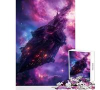 Jigsaw Puzzle 1000 Pieces Galactic Cruiser Adult Jigsaw Puzzles Difficult Challenge Wishlist with Santa Claus Gifts for Friends And Family (38x52cm)