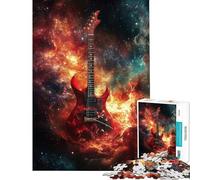 Jigsaw Puzzle 1000 Pieces Galactic Guitar Glow Jigsaw Puzzles for Adults Hand Speed Race Difficult And Challenge for Is Ideal As A Gifts (Size 50x75cm)