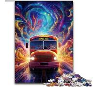 Jigsaw Puzzle 1000 Pieces Galaxy Bus Jigsaw Puzzles 1000 Pieces for Adults Develops Hand-Eye Coordination Skills, Perfect for Birthday Gifts (Szie 26x38cm)