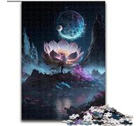 Jigsaw Puzzle 1000 Pieces Galaxy Fantasy Lotus 1000 Piece Jigsaw Puzzle for Birthdays, Holidays, Space Party Decorations size 38x26cm