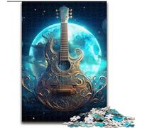 Jigsaw Puzzle 1000 Pieces Galaxy Guitar Wooden Puzzles size 50x75cm Home Activity for Holidays, Birthdays, And Family Game Nights