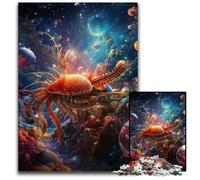 Jigsaw Puzzle 1000 Pieces Galaxy Octopus Wooden Puzzles Challenging Brain Teaser for Teenagers, Family Game Night Fun 50x75CM/19.68x29.52inch